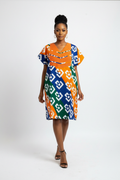 Model in Short Ankara Gown